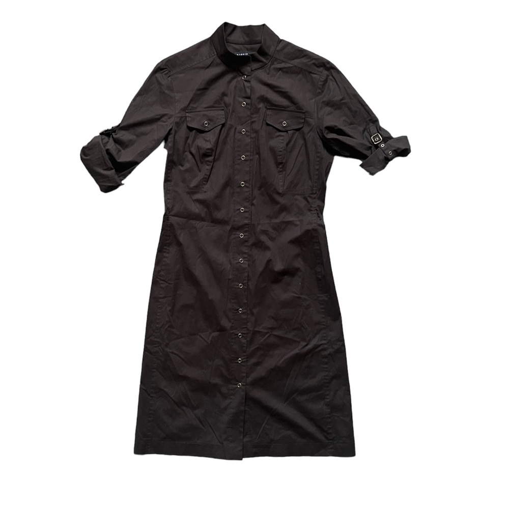 Antonio Melani Shirt Dress Button Down Up Front Midi Business Shirtdress EUC 4